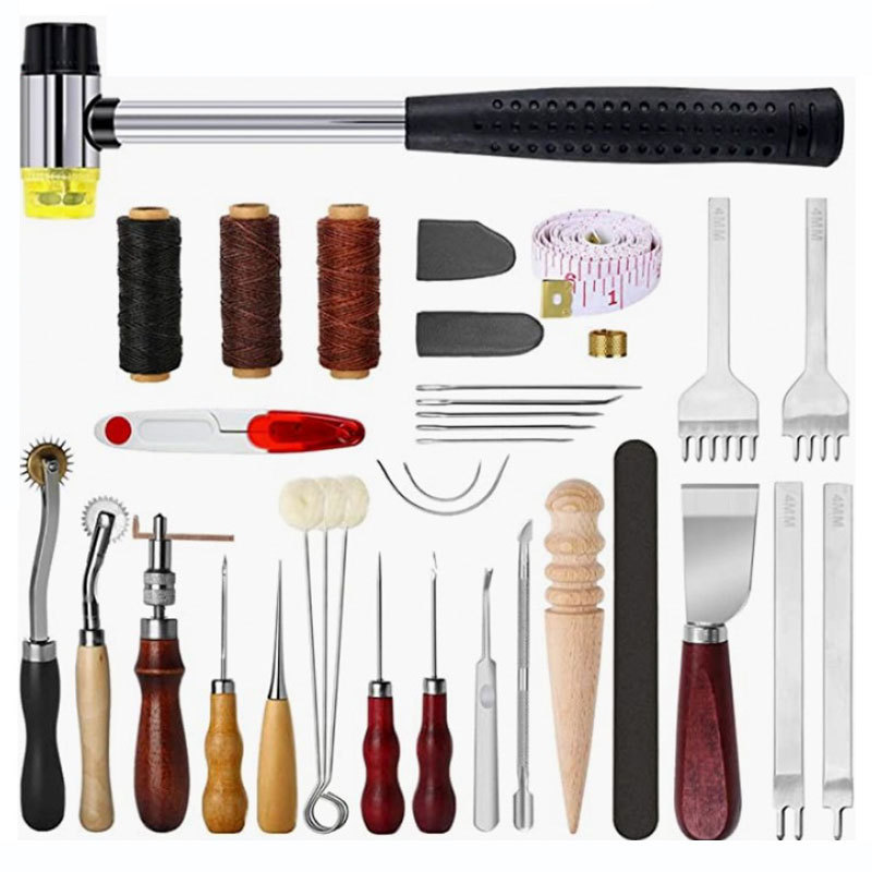 Groover Stitching Tool - Leather Craft Tool Kit Leather Hand