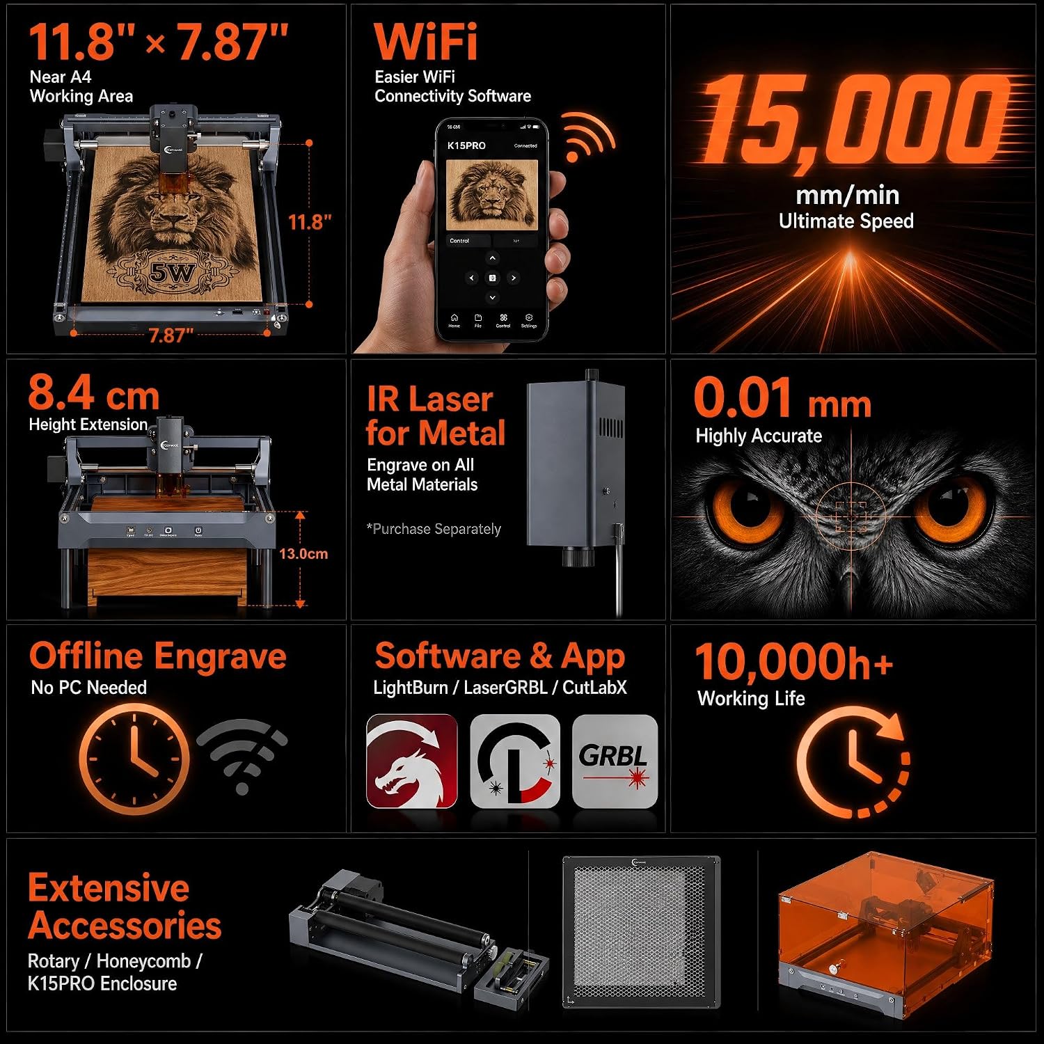 K15 Pro 7w Laser Engraving Mac - đánh giá và giá Leatherwork Machine